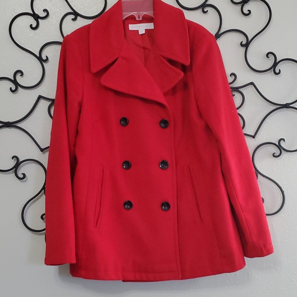Gorgeous red pea coat